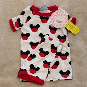 Classic Whimsy Mickey Ears Kids Pajama Set - Red, Black, and White
